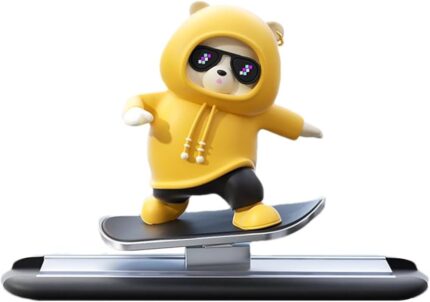 Car Skateboard Sliding Panda with Car Parking Card Number Plate