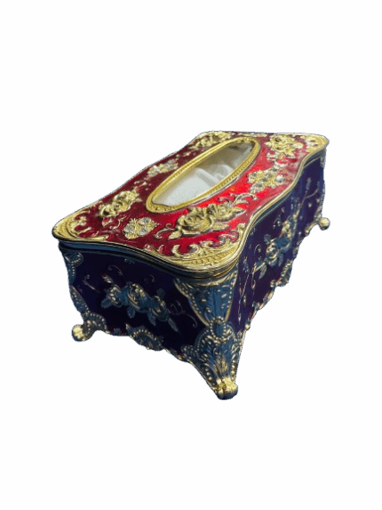 QIAN HU Cheap Rectangle Large Capacity Acrylic Car Tissue Box Cover Luxury Upscale Retro Facial Tissue Box Home Decor